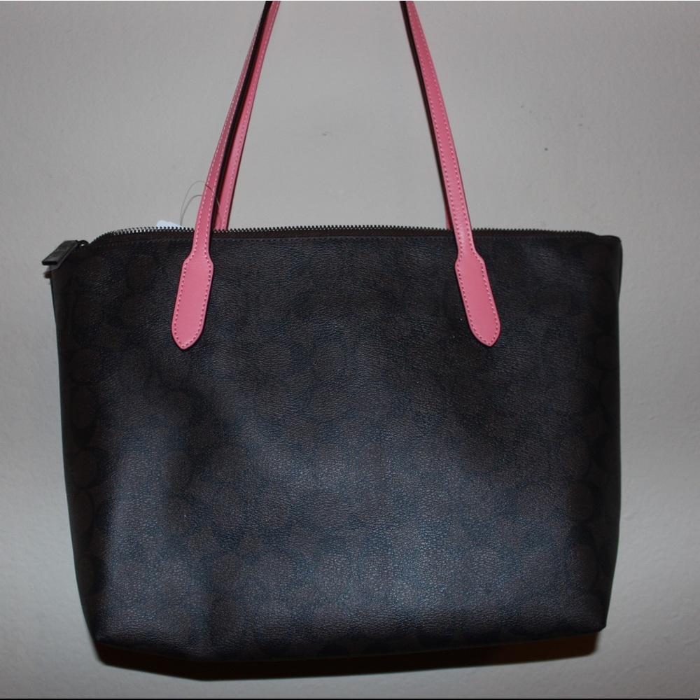Brown and Pink Coach purse - Picture 3 of 8